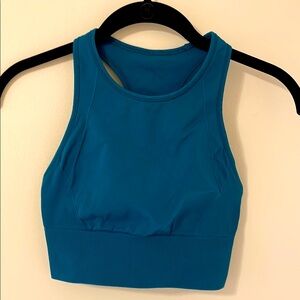 Lululemon Teal Sleeveless Sports Bra Top